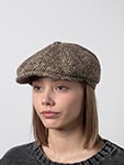 Кепка STETSON арт. 6840502 HATTERAS HERRINGBONE WV (бежевый / коричневый)